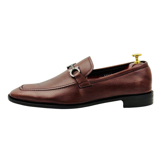 Salvatore Ferragamo Men's Gancini Leather Bit Loafers (Size 44/44.5)