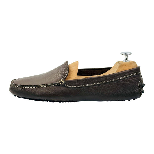 Tods Dark Brown Leather Italian Loafers (Size 40/40.5)