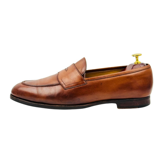 Edward Green Piccadilly 'Chestnut Antique' Leather Penny Loafers (Size 45)