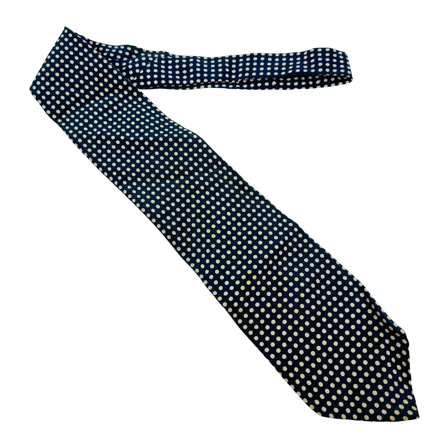 Emporio Armani Navy Blue 'Polka Dots' Tie (Size Regular)
