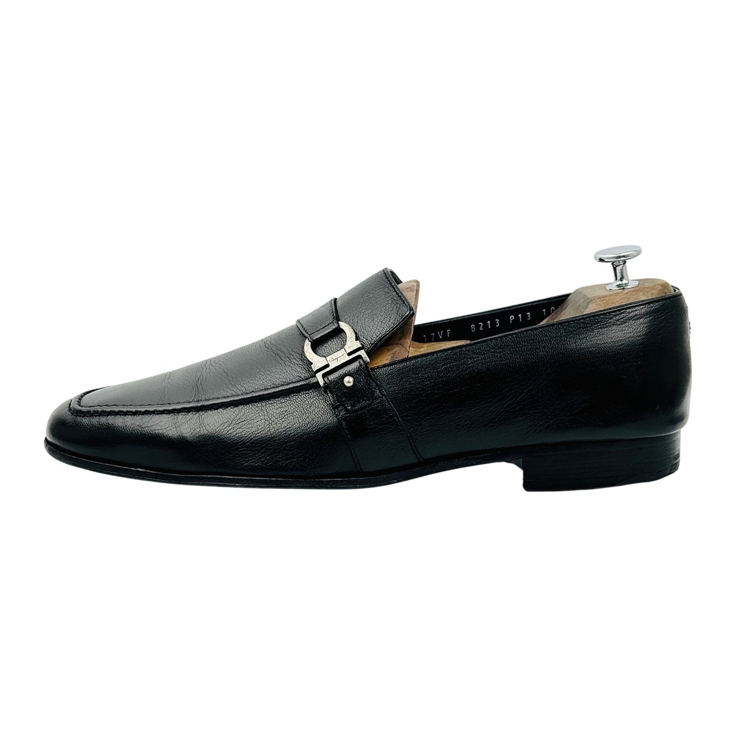 Salvatore Ferragamo Men's Black Leather Loafers (Size 44/44.5)