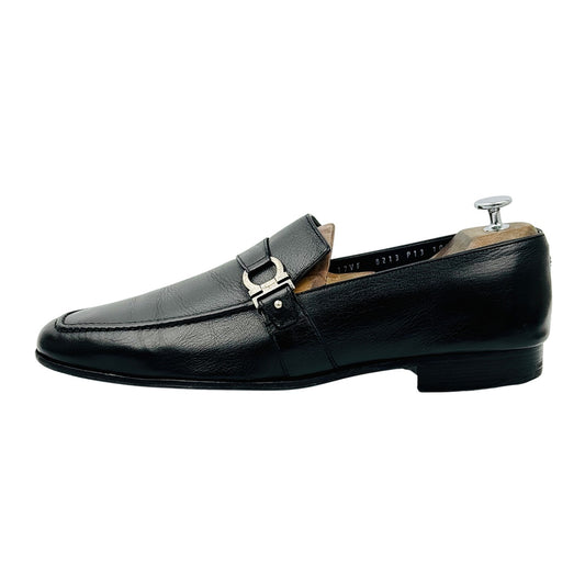 Salvatore Ferragamo Men's Black Leather Loafers (Size 44/44.5)
