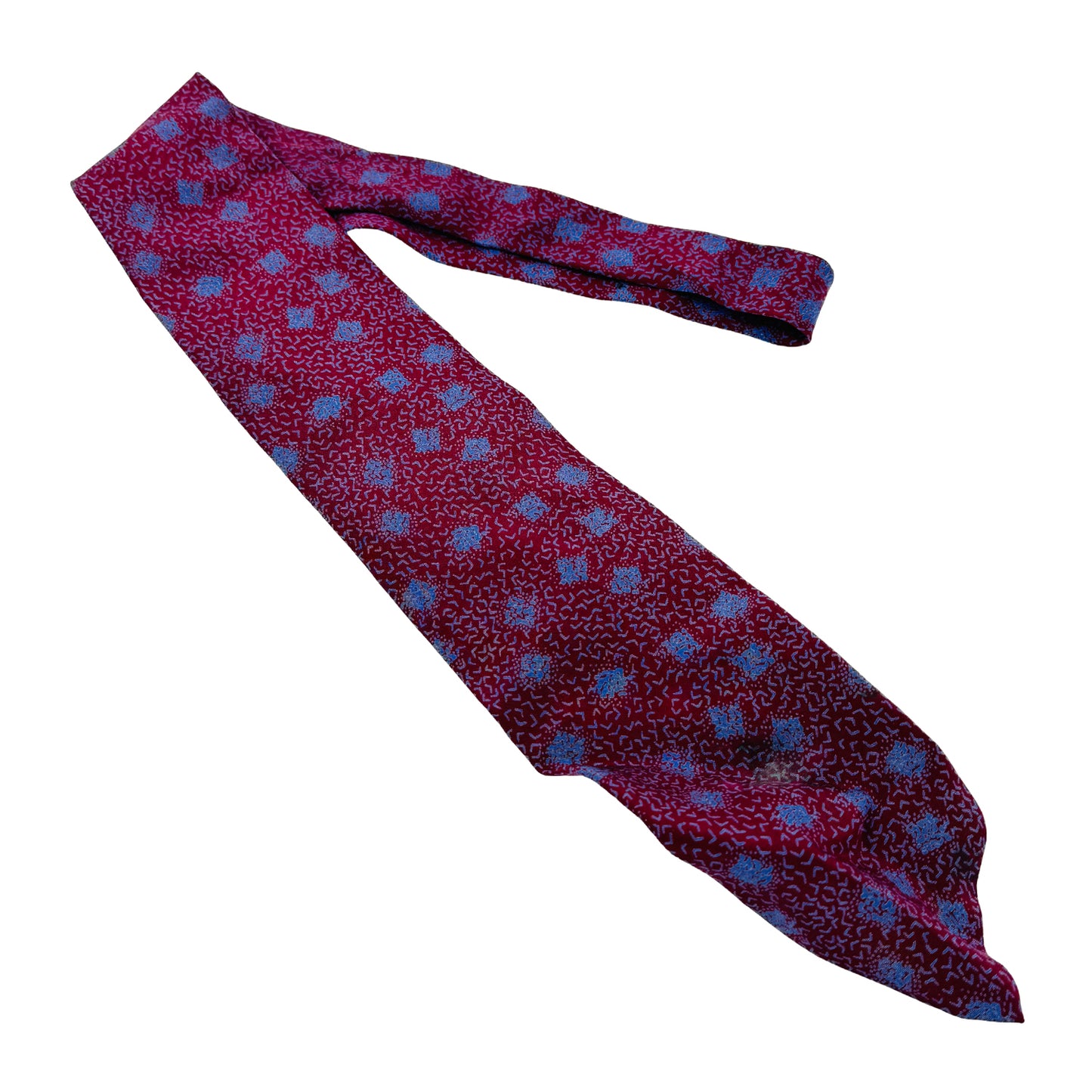 Valentino Burgundy 'Abstract Floral Motifs' Silk Tie (Size Regular)