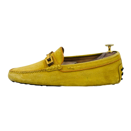 Tod's Mustard Suede Gommino Driving Loafers (Size 42)