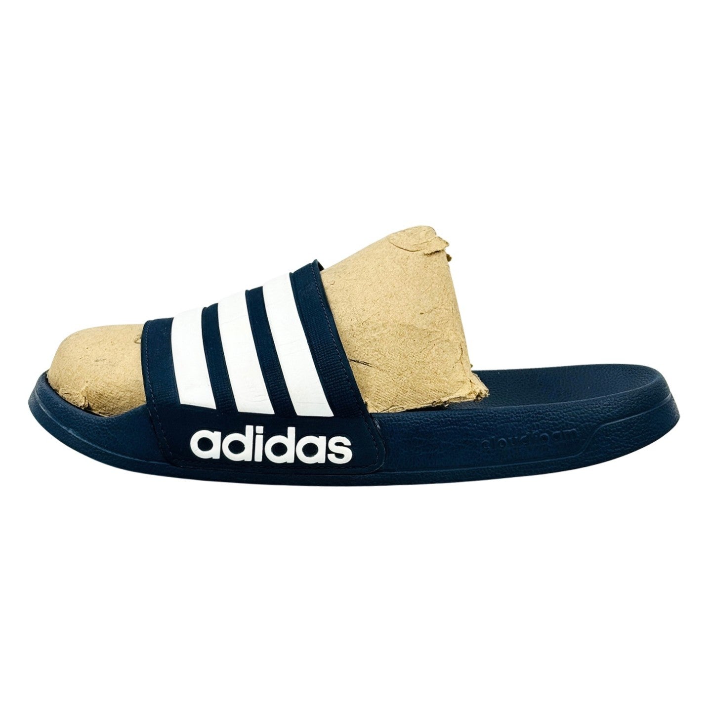 Adidas Men's Adilette 'Navy White' Slides (Size 43) - AQ1703