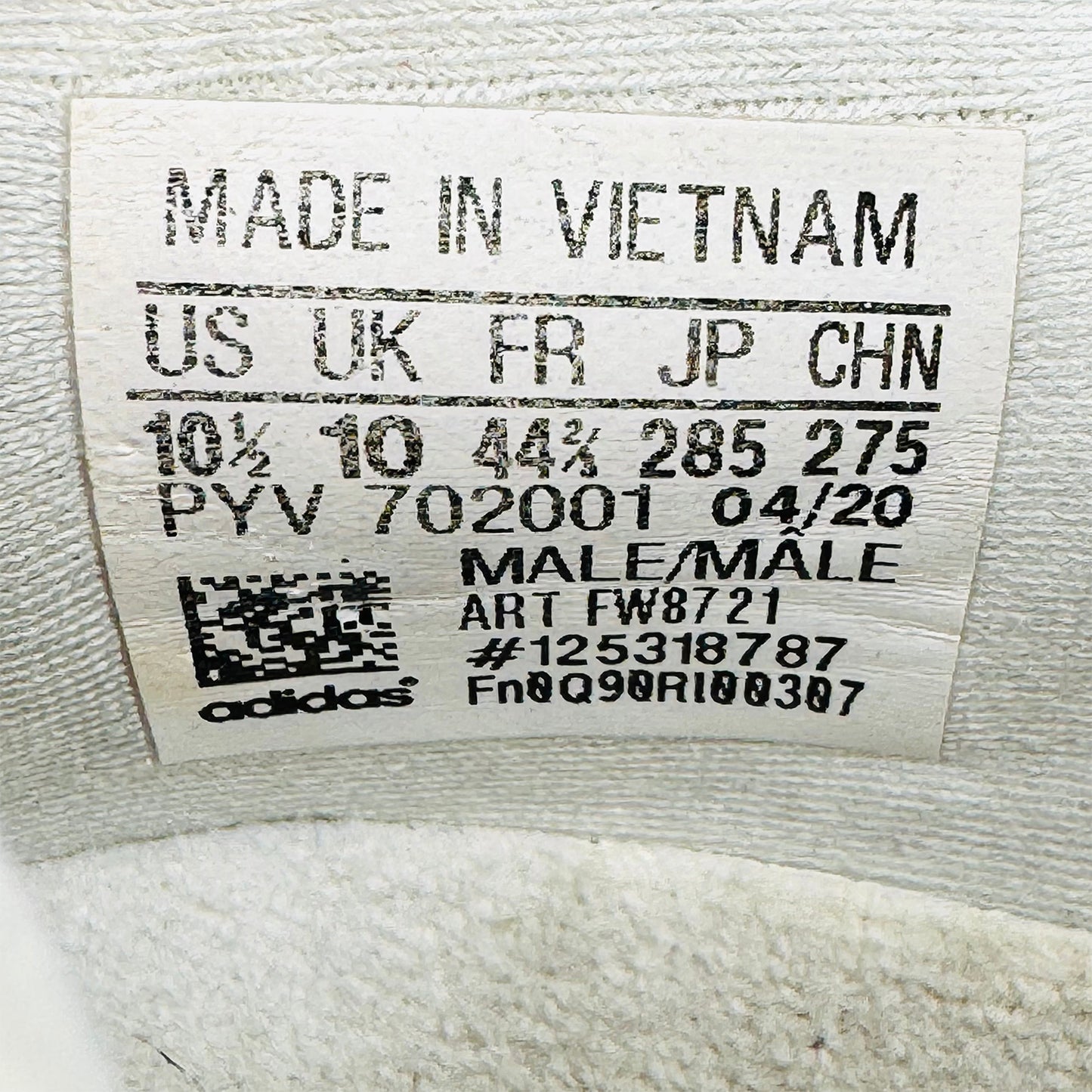 Adidas UltraBoost 20 Cloud White Shoes (Size 44.5) - FW8721