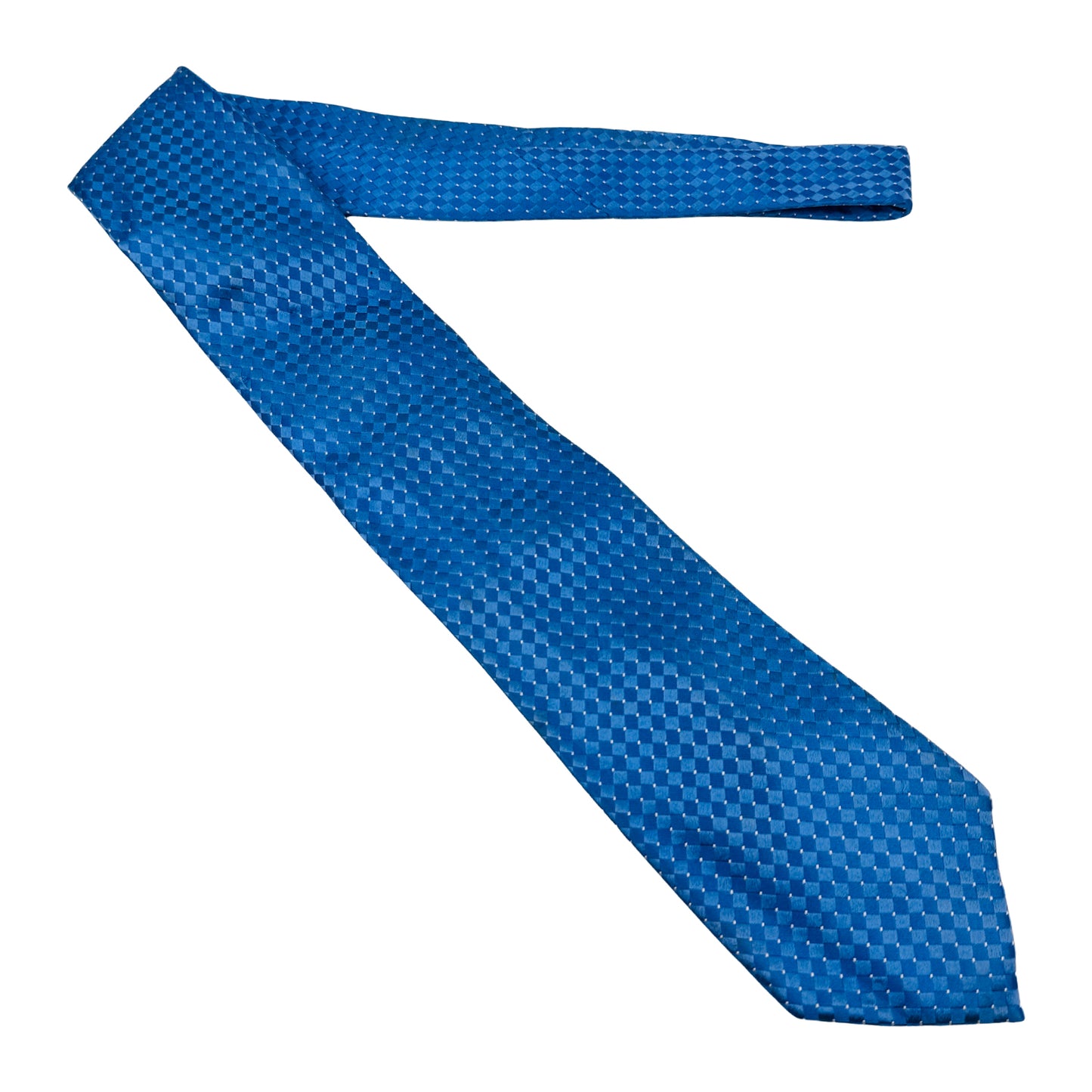 Donald J. Trump Signature Blue 'Micro Check Pattern' Tie (Size Regular)