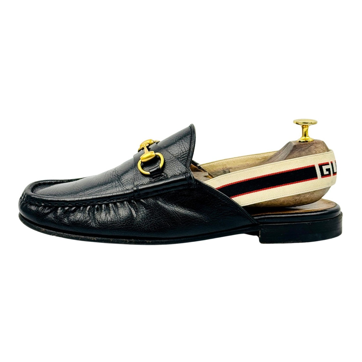 Gucci Leather Horsebit Slingback Slippers (Size 43.5) - 523406
