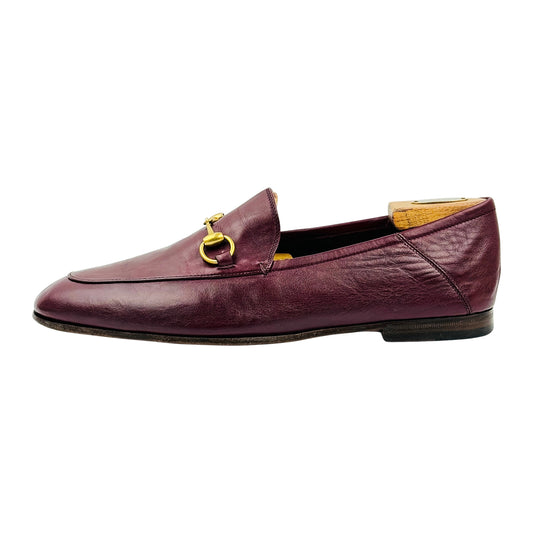 Gucci Men's Leather 'Rosso Ancora Red' Horsebit Loafers (Size 44/44.5)