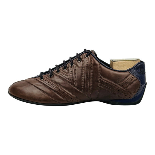 Louis Vuitton Men's Brown Leather Sneakers (Size 44)