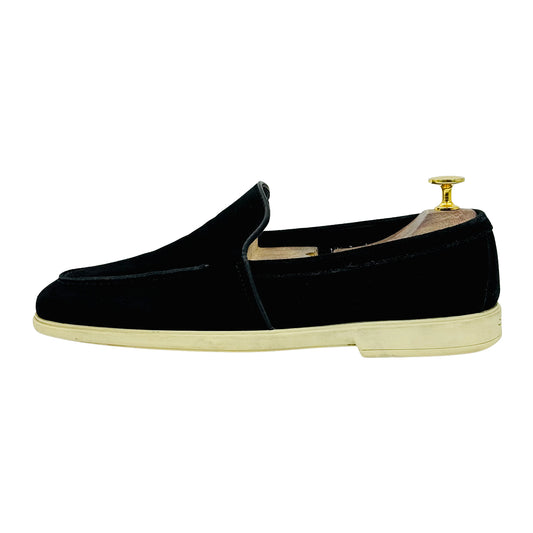 Santoni Men's Black Suede Loafer (Size 41.5/42)