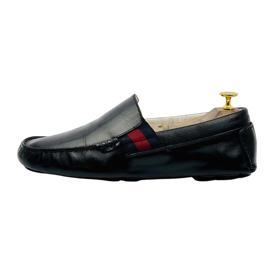 Gucci Men's Black Leather Loafers (Size 41.5/42)