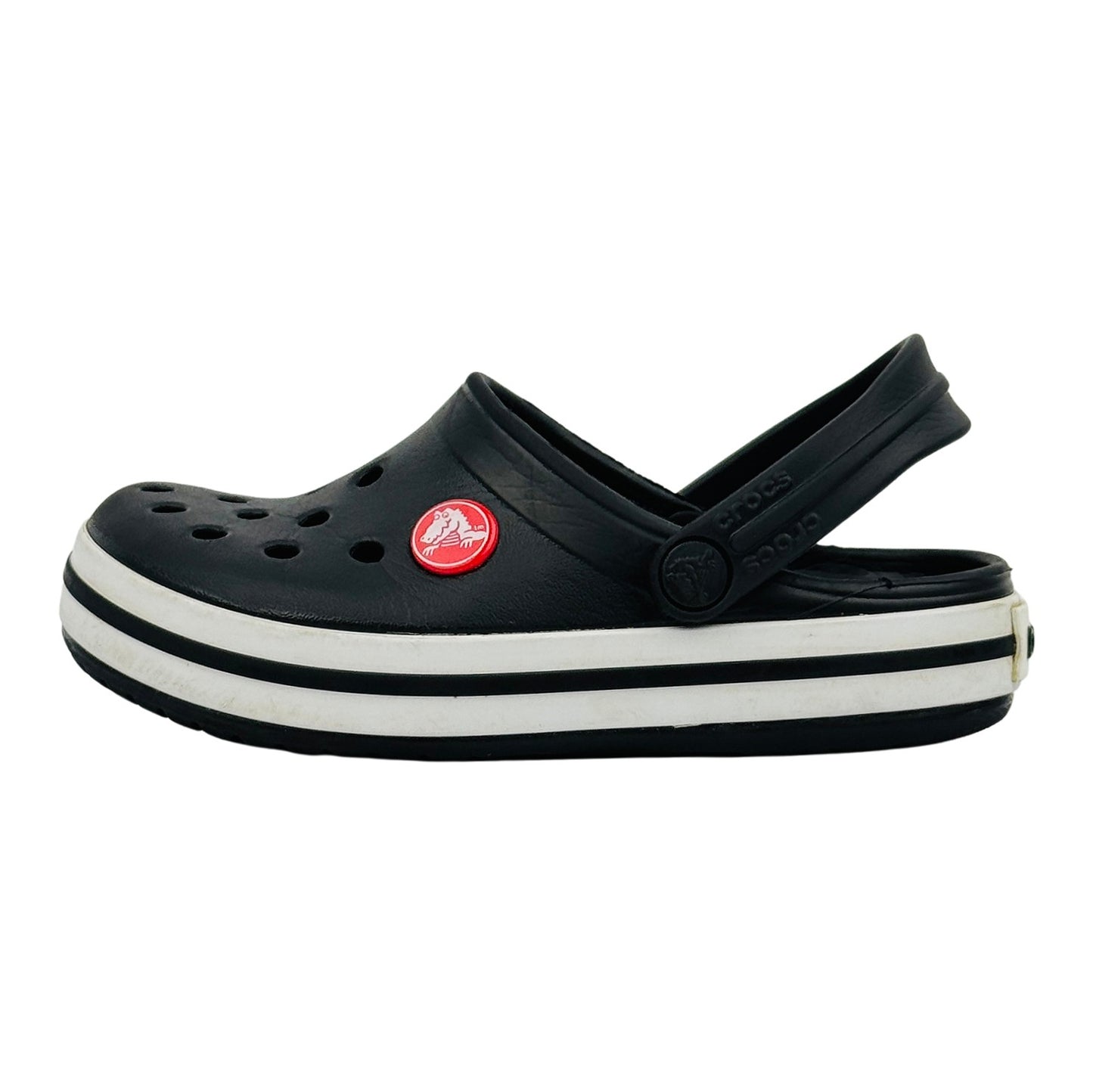 Crocs Kid's Crocband Black Clogs (Size 27/28)