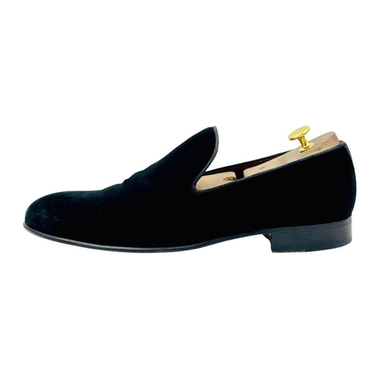 Dolce & Gabbana Men's Black Velvet Shoes (Size 44)