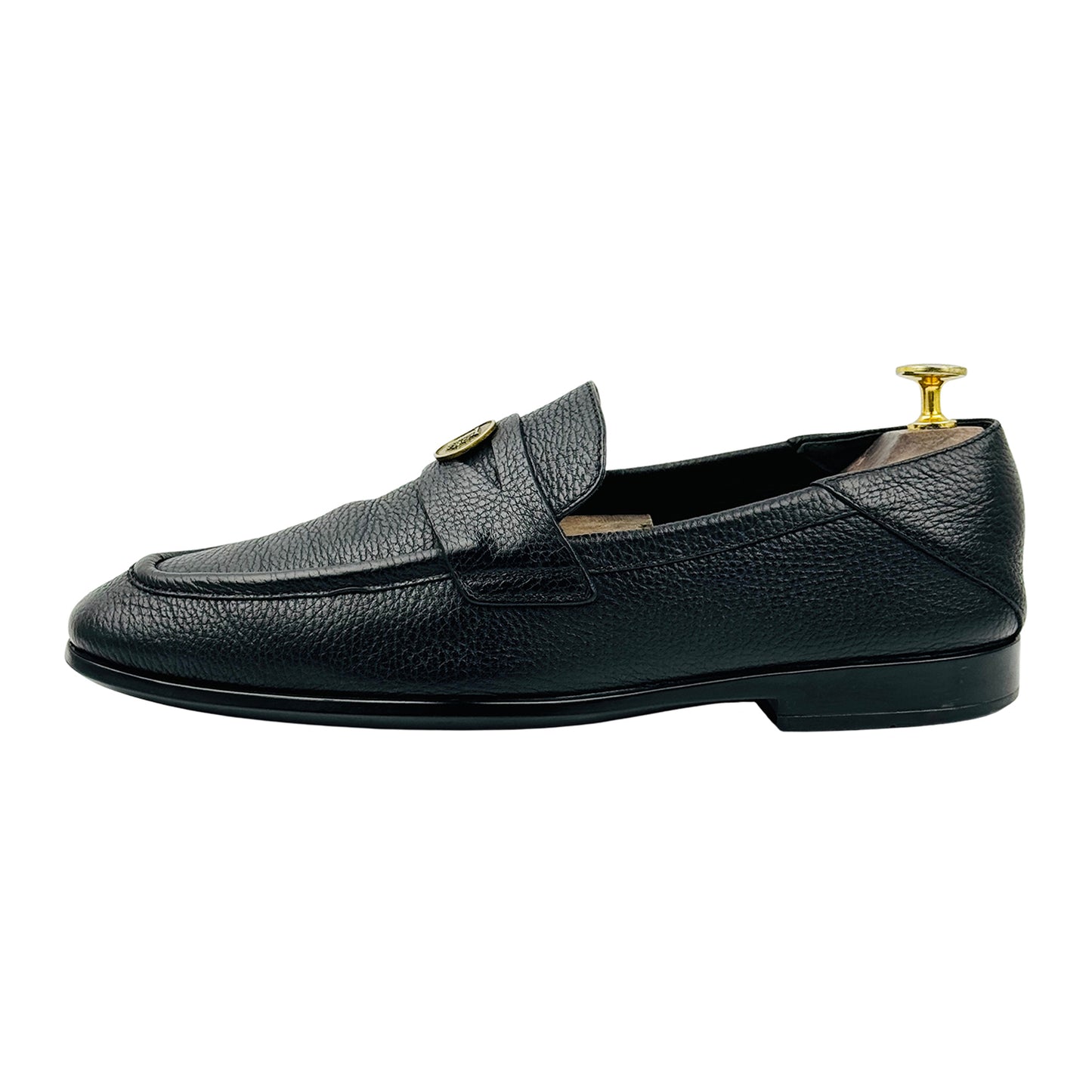 Tod's Men's Black Grain Leather Penny Loafers (Size 42/42.5)