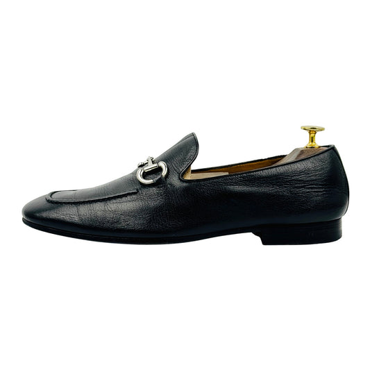 Gucci Men's Black Horsebit Loafers (Size 42/42.5) - 649479