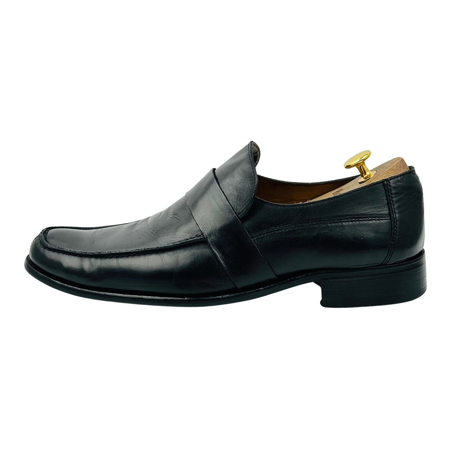 ZARA Men's Black Leather Spain Made Loafer (Size 43)