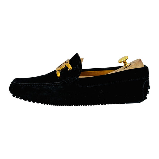 Tods Men's Peas Black Suede Loafers (Size 42.5/43)