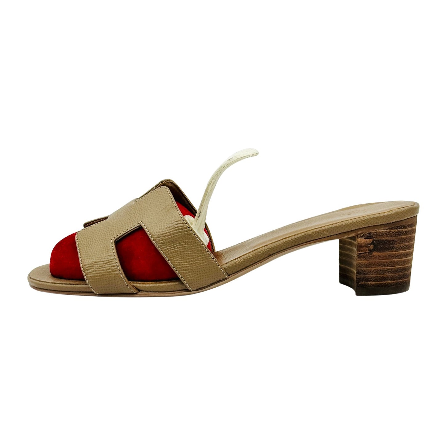 Christine Sheii Women's Beige Block Heels (Size 38)