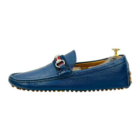 Gucci Damo Leather Horsebit Driving Loafers (Size 43)