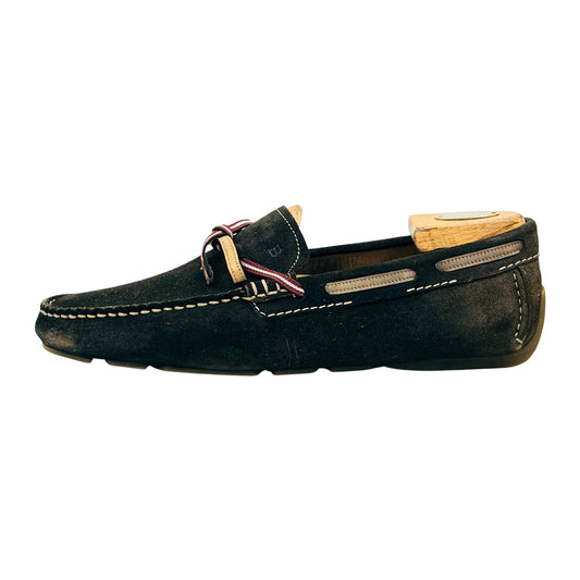 Bally Men's Dark Brown Suede Driving Loafers (Size 43)