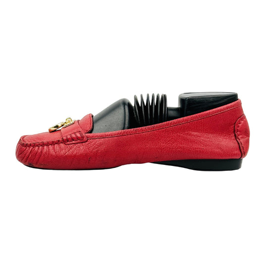 Michael Kors Hamilton Red Moccasins (Size 38)