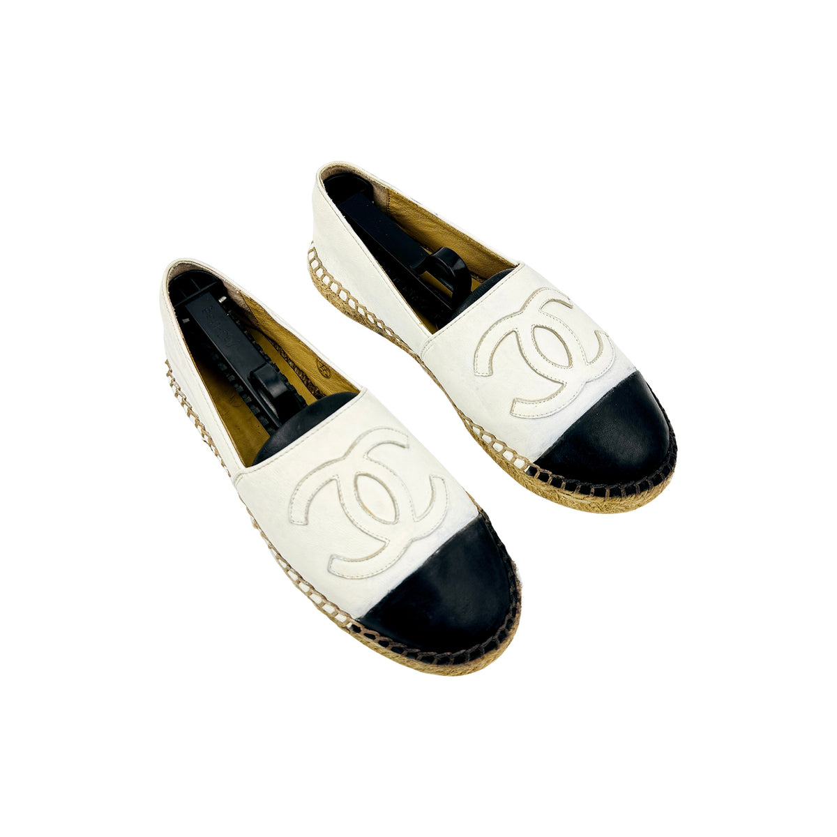 Chanel Lambskin Leather CC Espadrilles (Size 38)