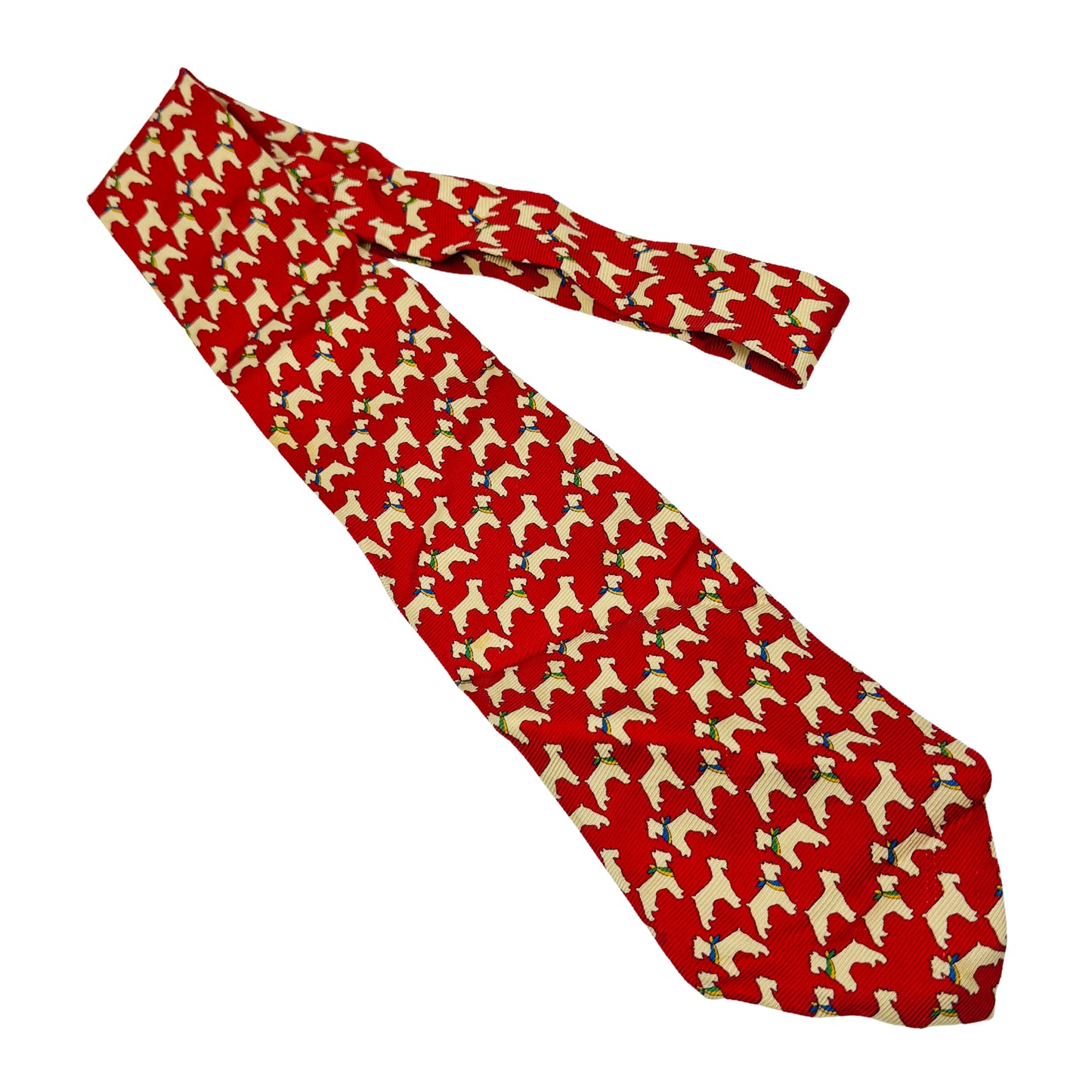 Ralph Lauren Polo Red 'Dog Motif' Tie (Size Regular)