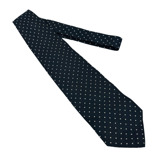 Giorgio Armani Navy Blue 'White Polka Dots' Tie (Size Regular)