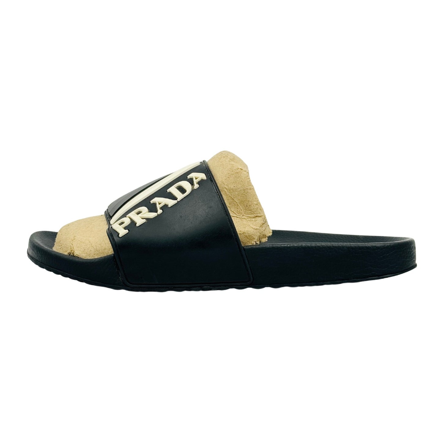 Prada Black Rubber Slides (Size 42/42.5) - 4X3204