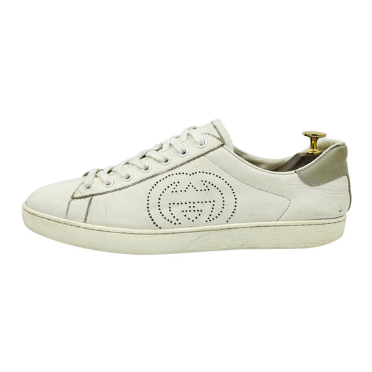 Gucci Ace Perforated Interlocking G Sneakers (Size 43.5)