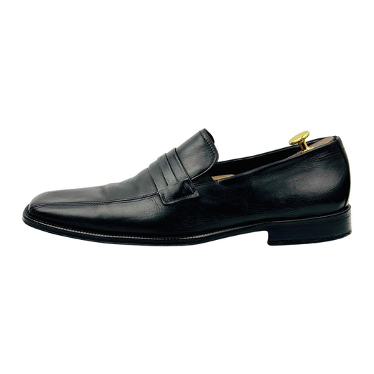Hugo Boss Men's Black Leather Penny Loafers (Size 44)