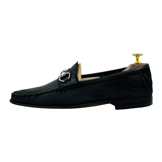 Gucci Black Leather Horsebit Loafers (Size 41.5)