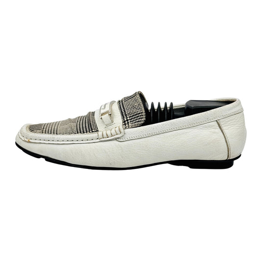 Burberry Men's Check Pattern Leather Loafers (Size 42/42.5)