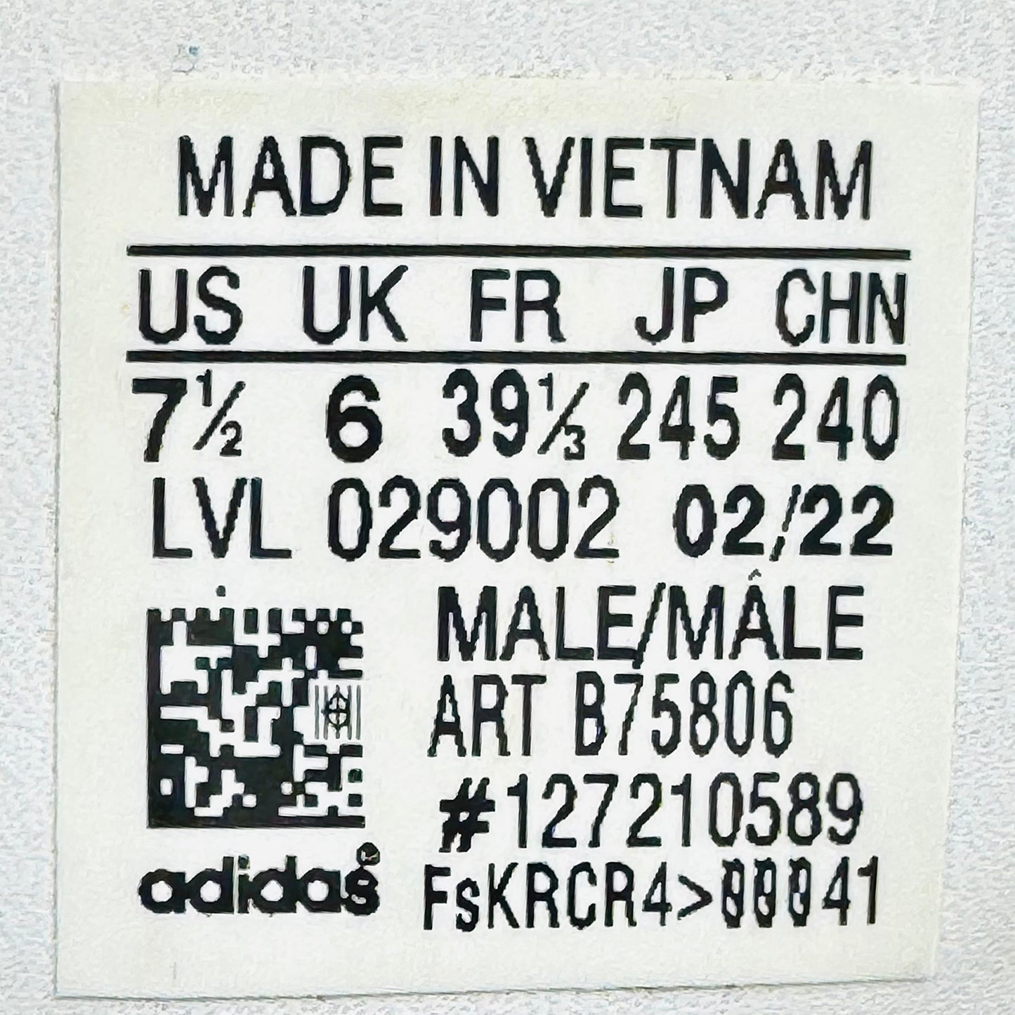 Adidas Samba OG 'Cloud White' Sneakers (Size 39.5) - B75806