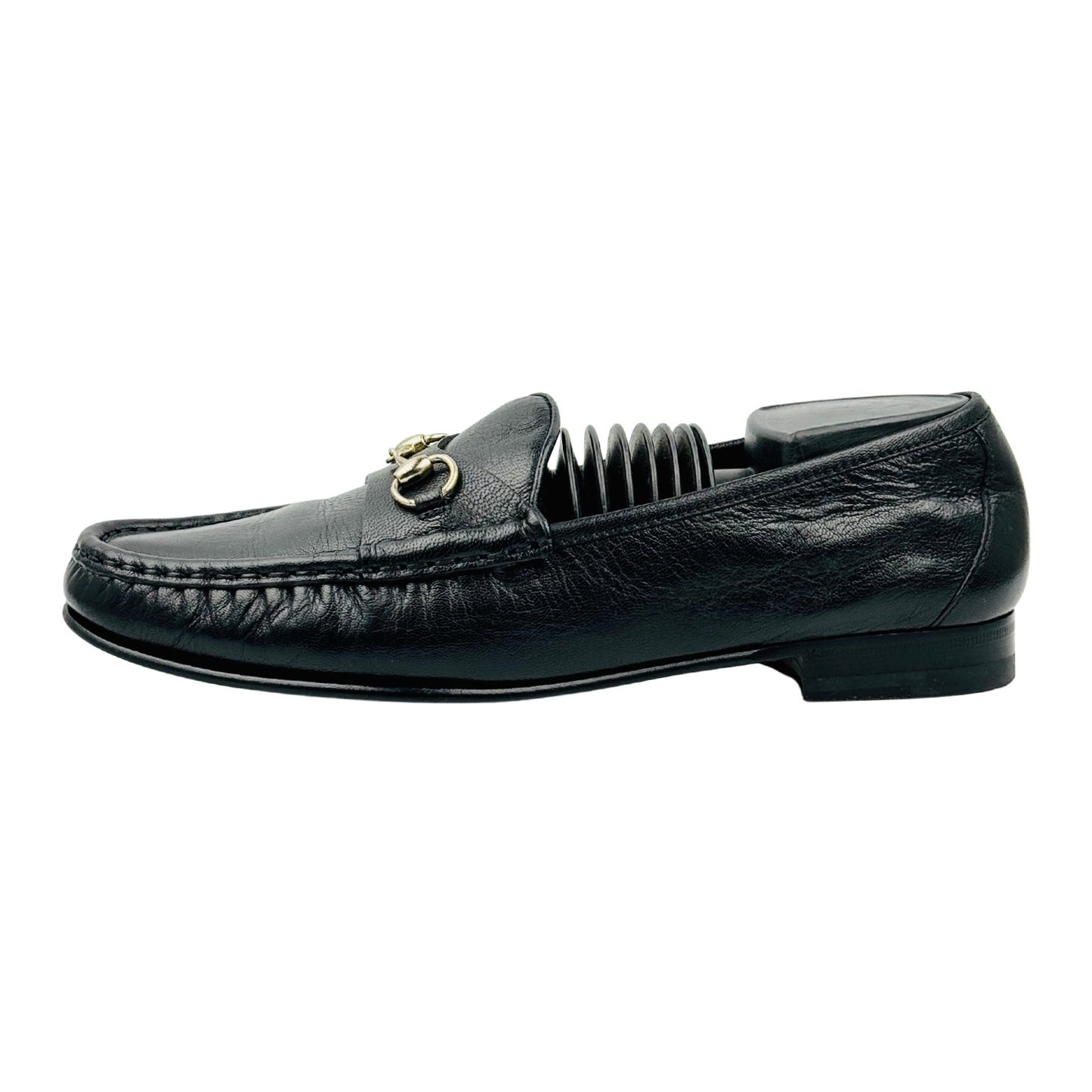 Gucci Black Leather Horsebit Loafers (Size 40/40.5)