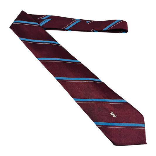 Yves Saint Laurent Burgundy 'Diagonal Stripes' Tie (Size Regular)