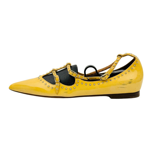 Givenchy Women's Yellow Pointed Toe Flats (Size 38)