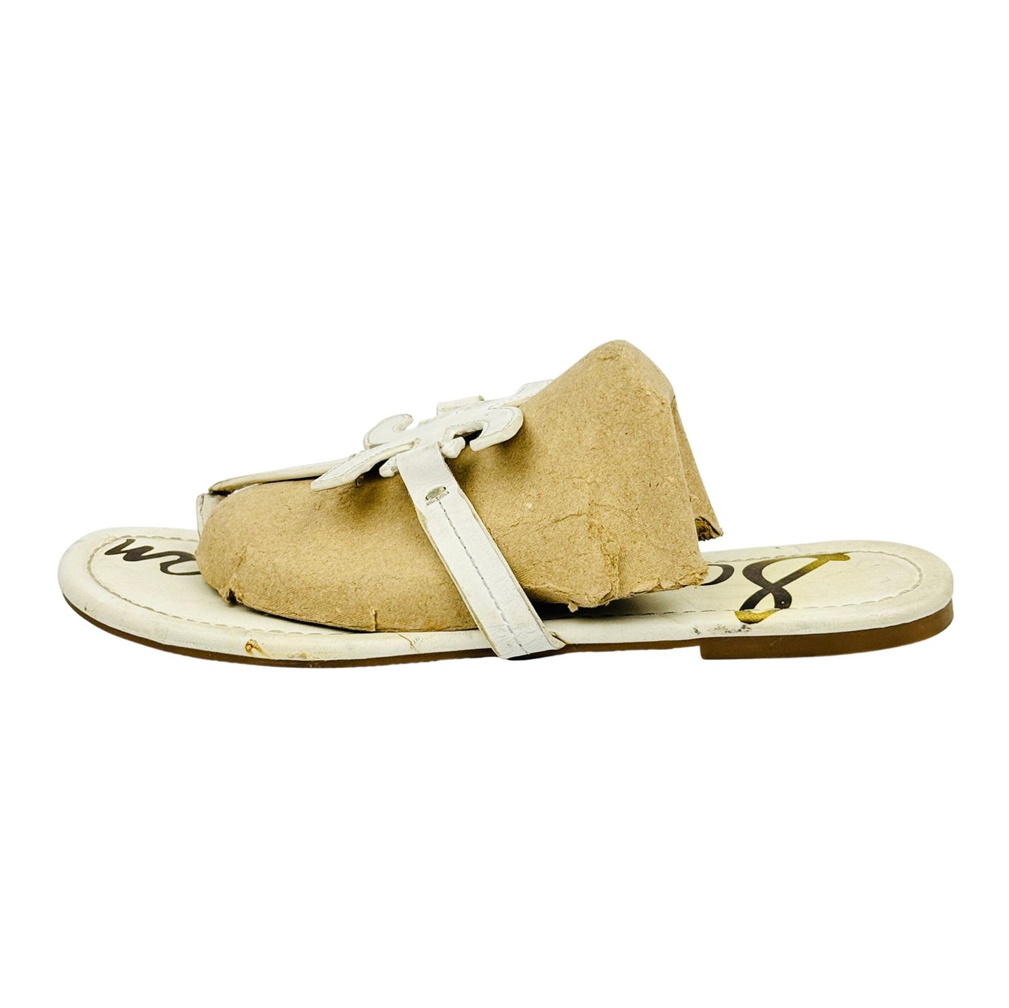 Sam Edelman White Carter Slippers (Size 39)