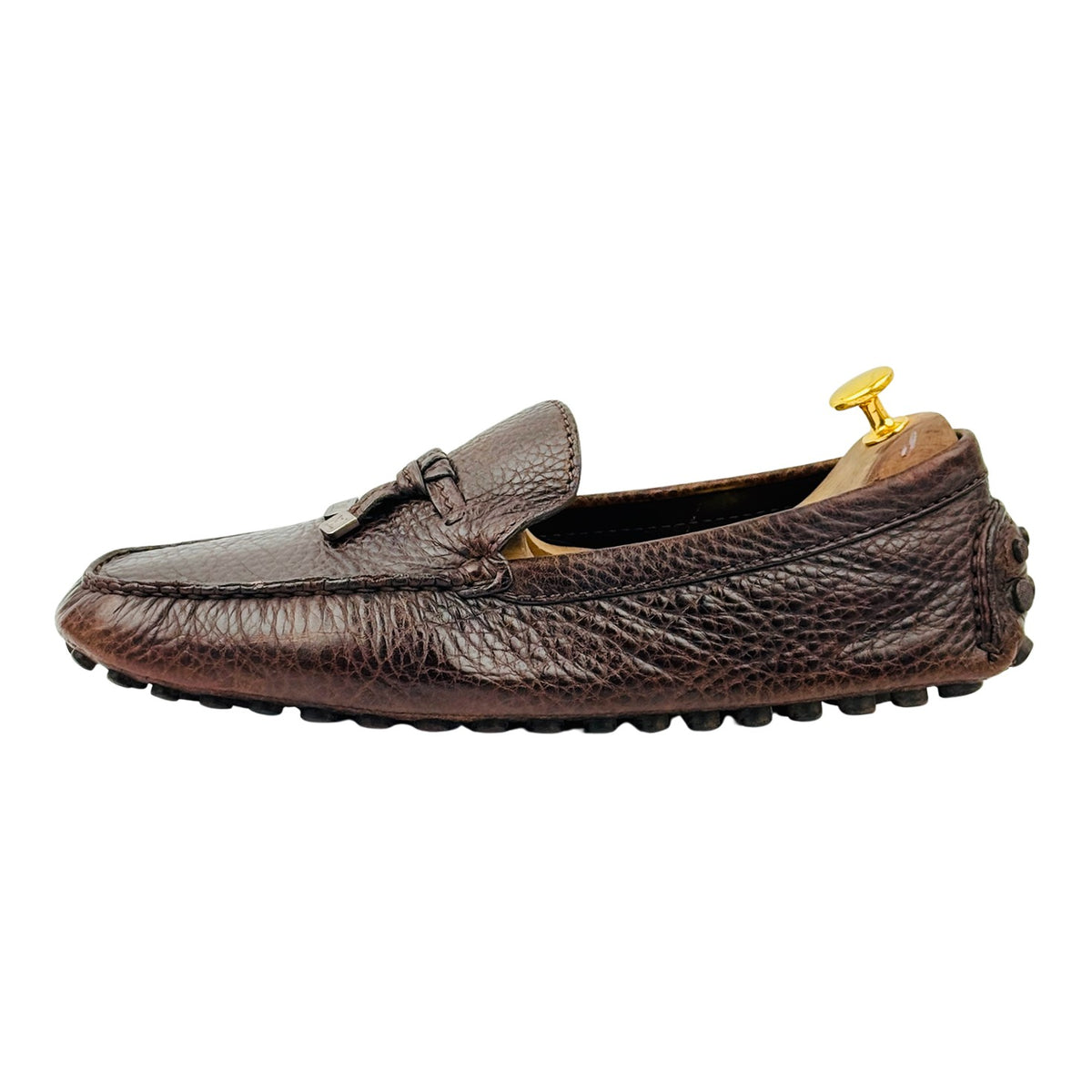 Louis Vuitton Men's Dark Brown 'LV Ornaments' Loafers (Size 43)