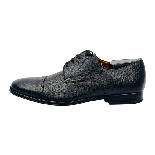 Bally Men's Black Derby Leather Oxford Shoes (Size 41)