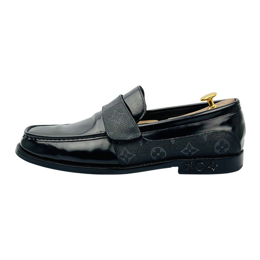 Louis Vuitton Major Monogram Eclipse Black Loafers (Size 43/43.5)