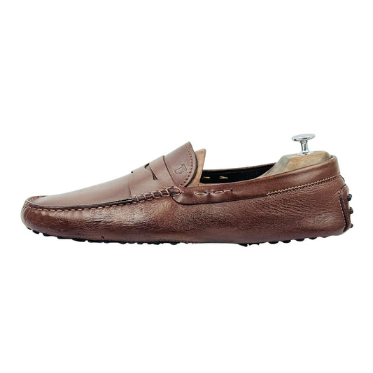 Tod’s Men's Brown Leather Gommino Loafers (Size 45)