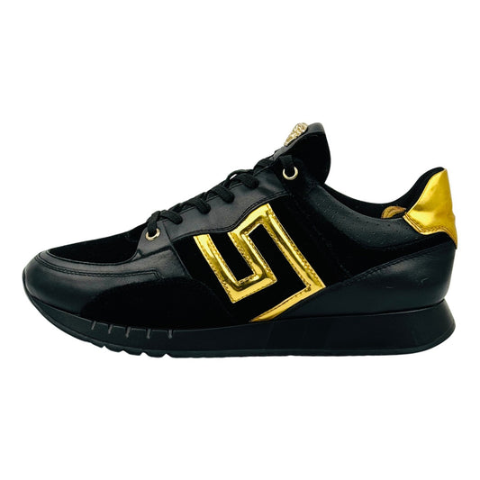 Versace Men's Greek Key Black Shoes (Size 42/42.5) - DSU5638