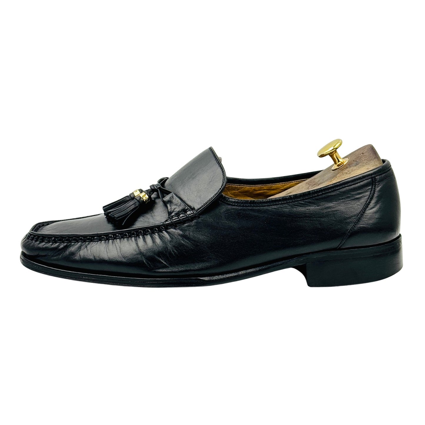 Bally Men's Black Leather Tassel Loafers (Size 43/43.5)