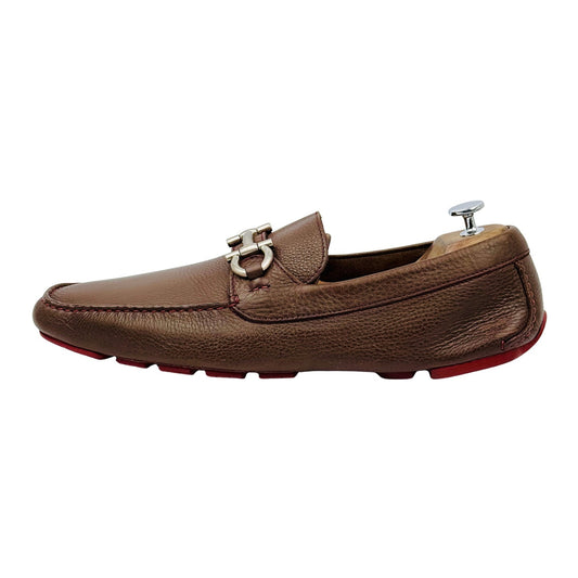 Salvatore Ferragamo Gancini Bit Brown Loafers (Size 44.5/45)