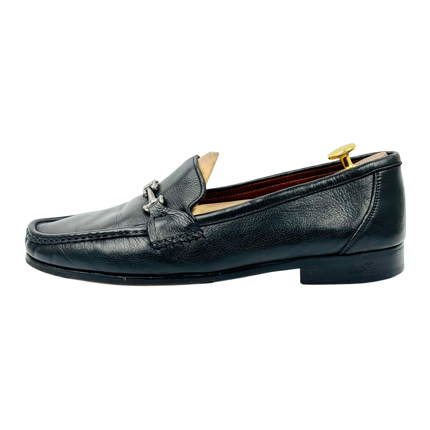 Bruno Magli Men's Black Genuine Leather Loafers (Size 44/44.5)