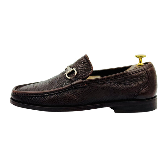 Salvatore Ferragamo Gancini Bit Dark Brown Loafer (Size 41.5/42)