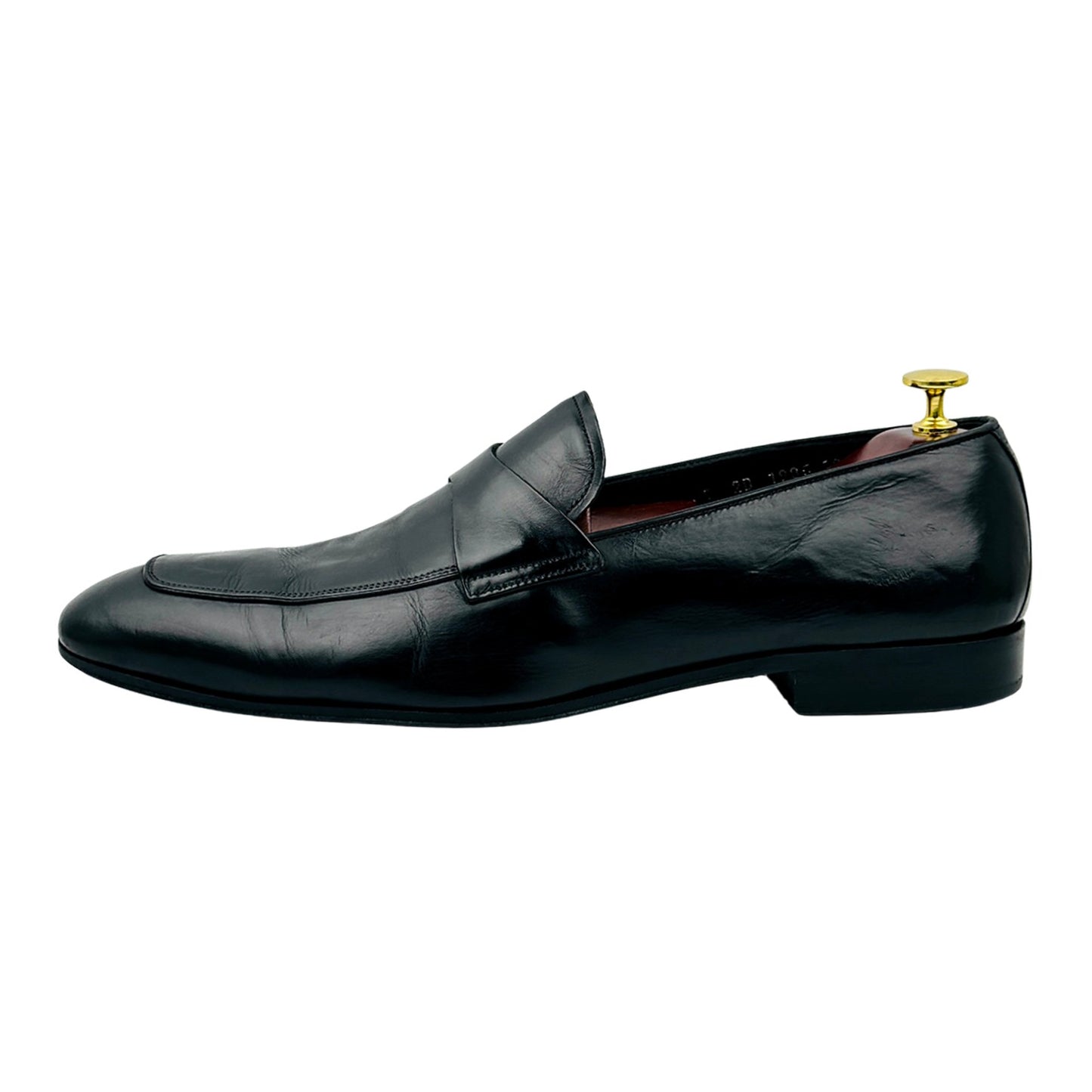 Prada Men's Black Leather Loafers (Size 44)