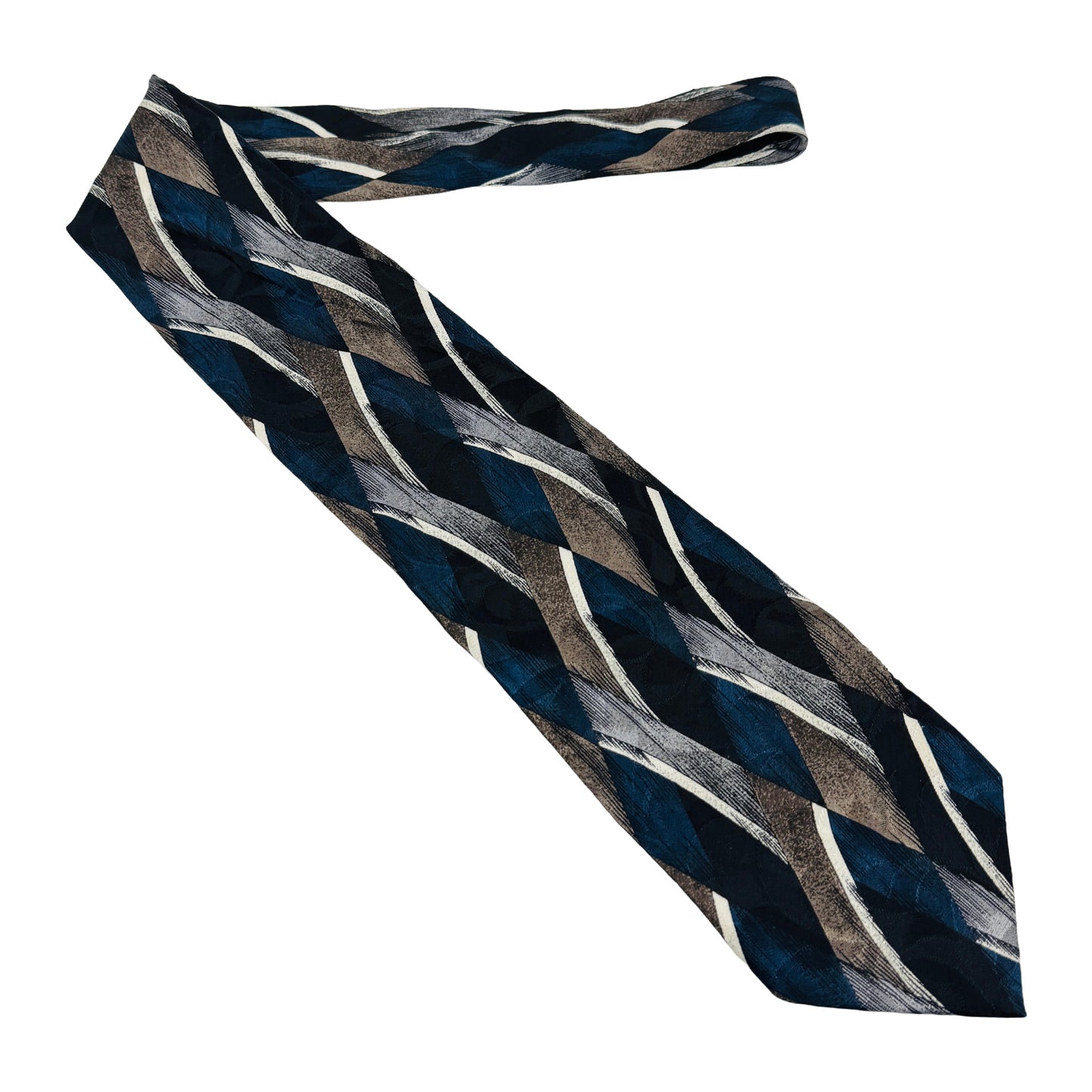Pierre Balmain Black 'Geometric Pattern' Tie (Size Regular)